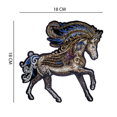 Multicolor Horse Embroidery Patch