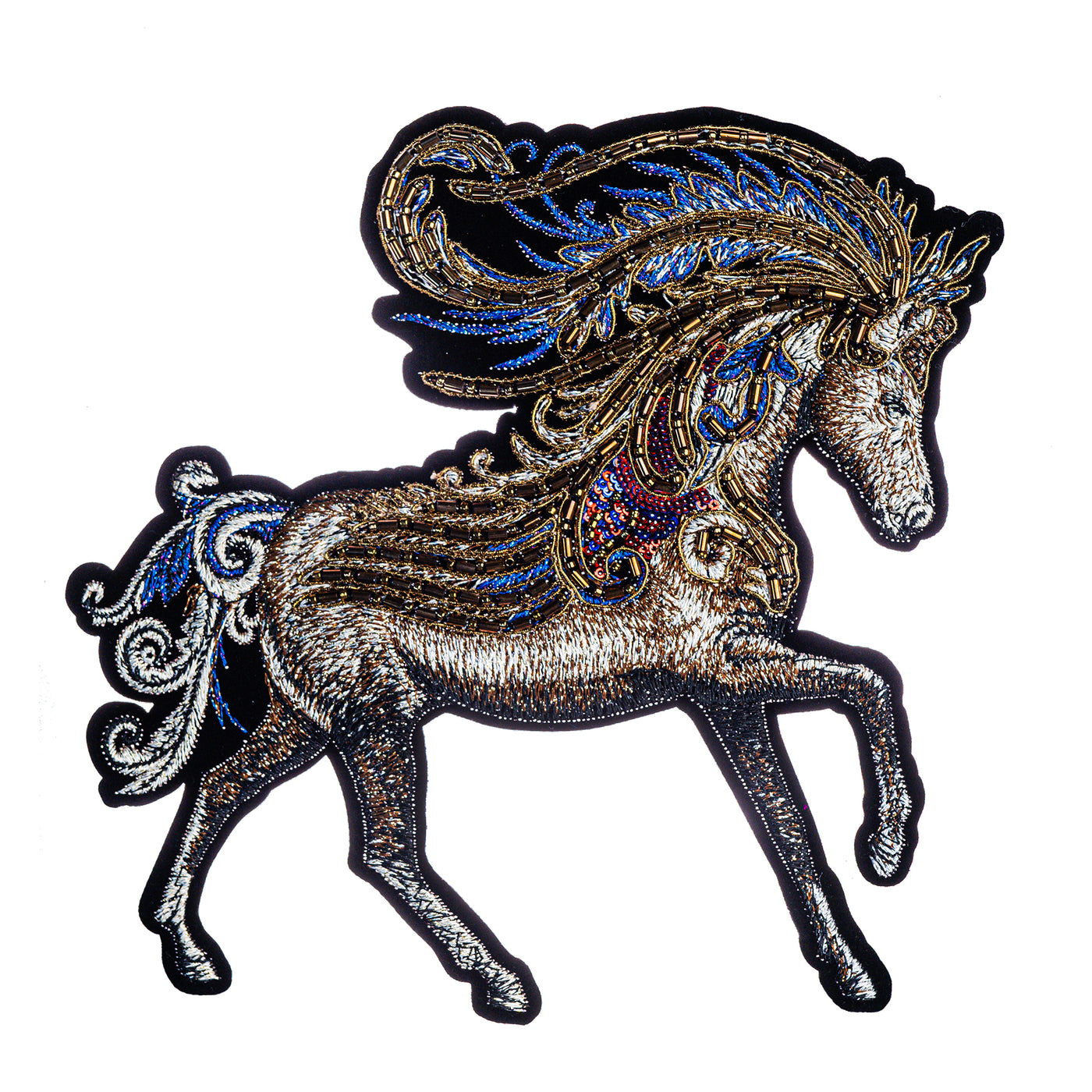 Multicolor Horse Embroidery Patch