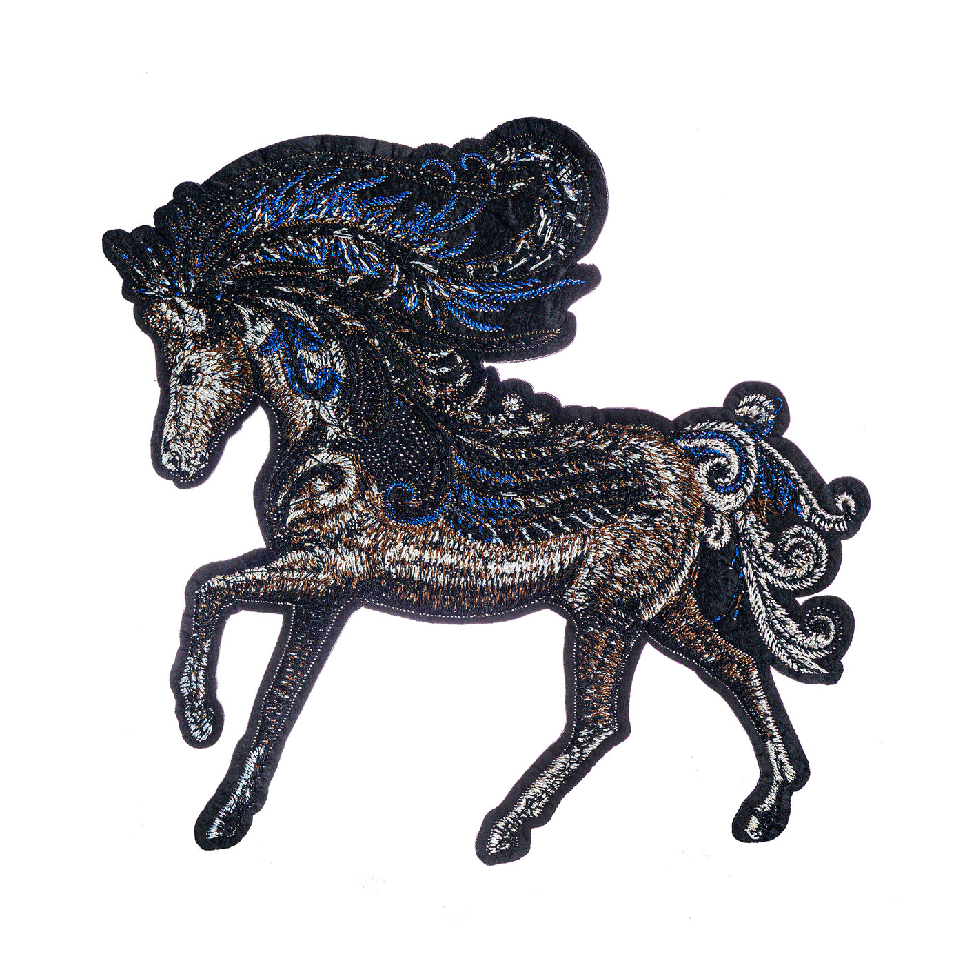 Multicolor Horse Embroidery Patch