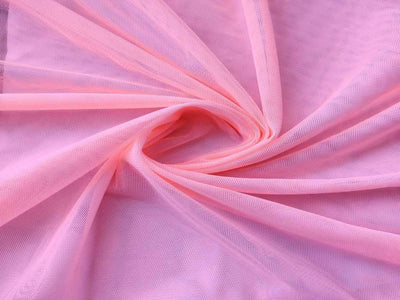 Light Pink Plain Soft Net Fabric