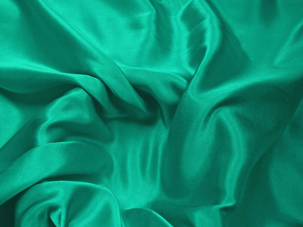 Teal Plain Dyed Modal Satin Fabric (Wholesale)