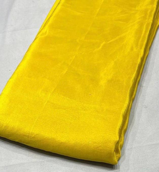 Yellow Plain Viscose Gold Tissue Silk Fabric (Wholesale)