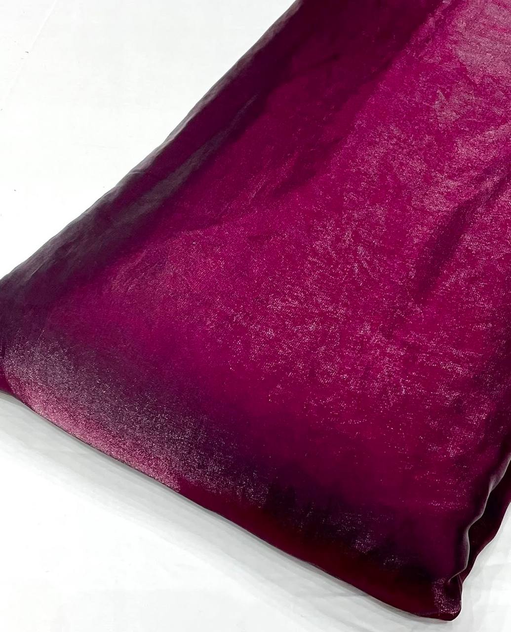 Red Purple Plain Dyed Fendi Silk Fabric (Wholesale)