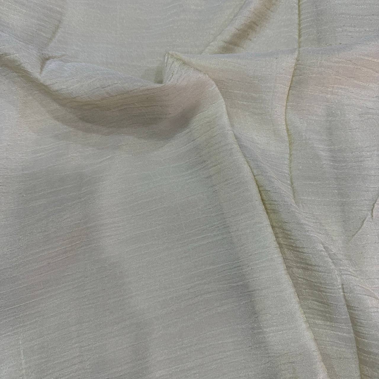 Golden Stripes Dyeable Viscose Crushed Tissue Fabric (Wholesale)