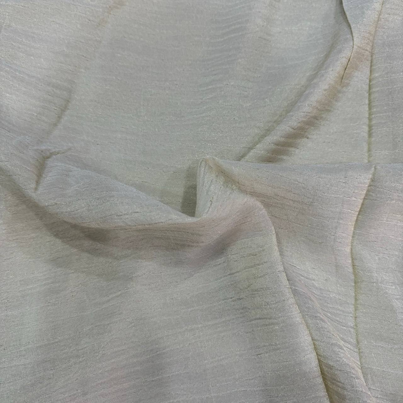 Golden Stripes Dyeable Viscose Crushed Tissue Fabric (Wholesale)