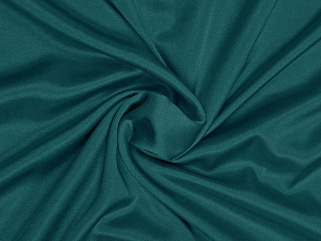 Peacock Green Plain Dyed Modal Satin Fabric (Wholesale)