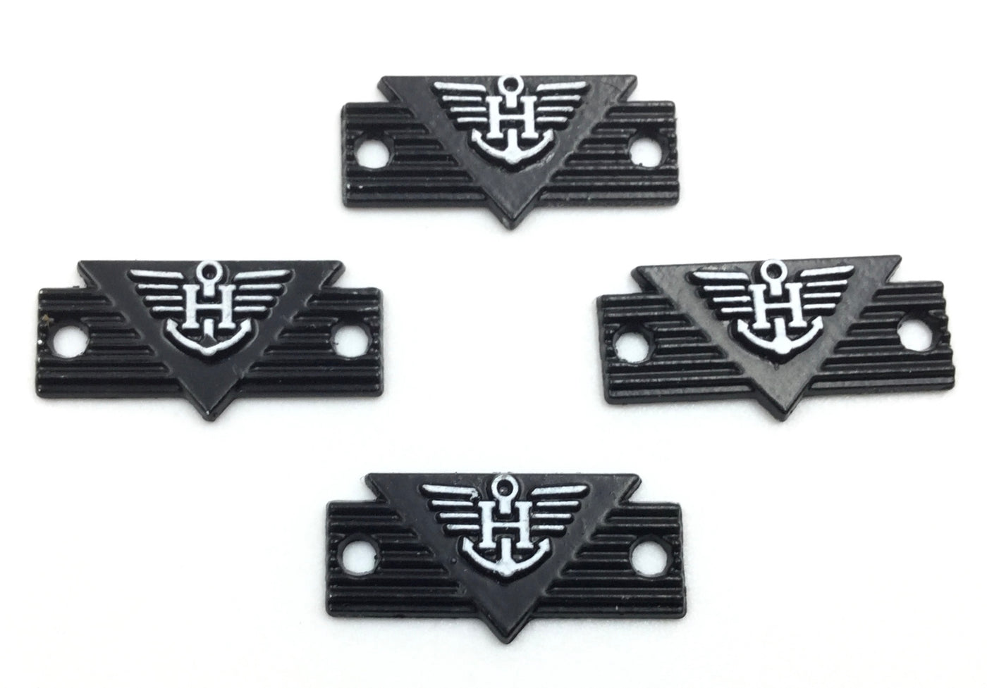 Black & White Assorted Metal Patches (Wholesale)