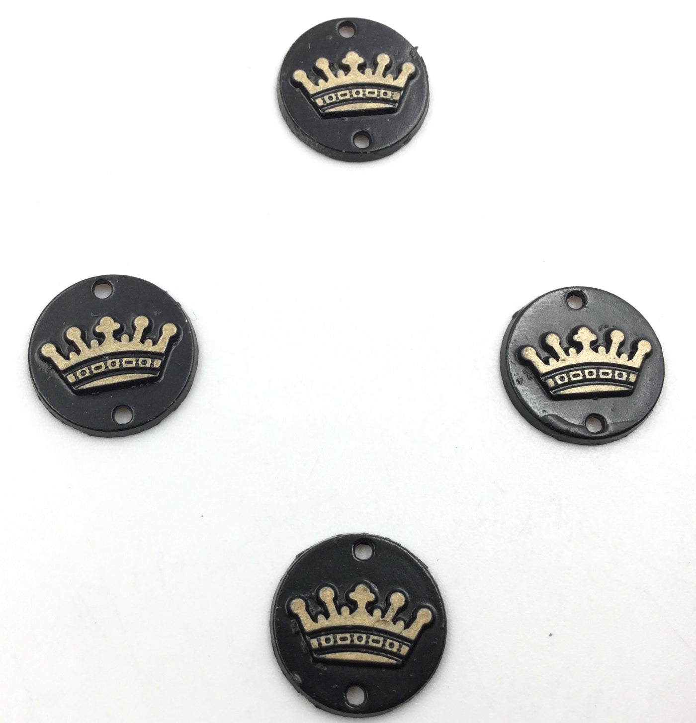 Black & Golden Round Shaped Metal Patches