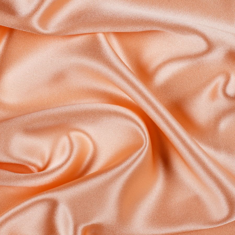 Peach Plain Japan Satin Fabric (Wholesale)