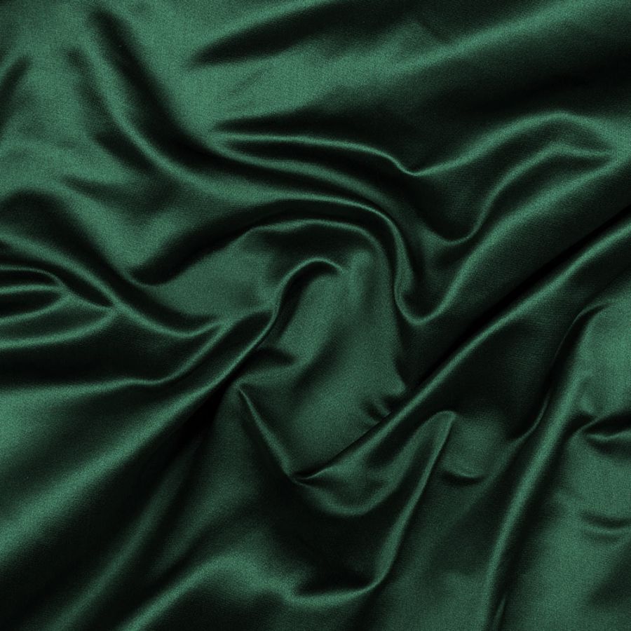 Bottle Green Plain Japan Satin Fabric (Wholesale)