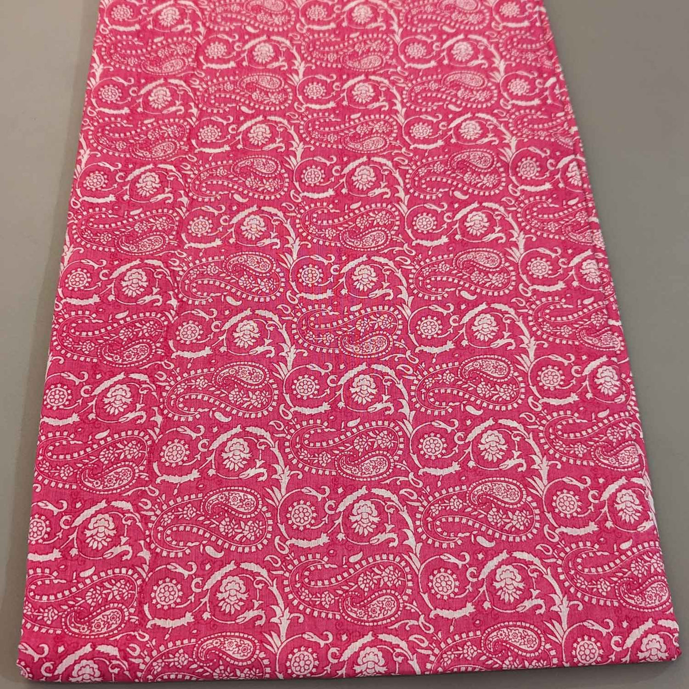 Pink Floral Muslin Silk Fabric