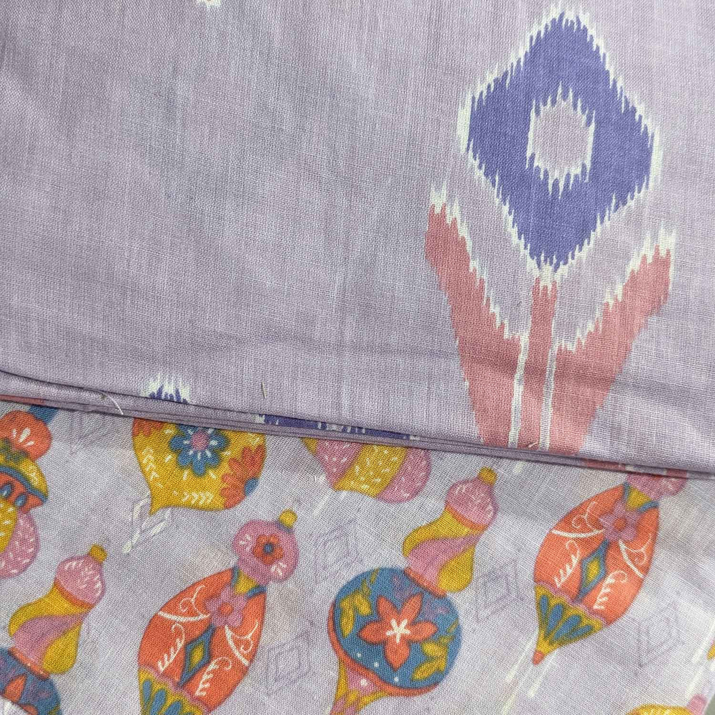 Lavender Traditional / Motifs Cotton Fabric Combo