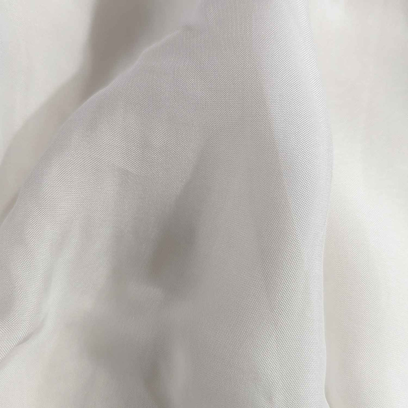 White Plain Dyeable Pure Viscose Organza Fabric (Wholesale)