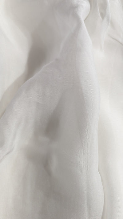 White Plain Dyeable Pure Viscose Orangza Fabric