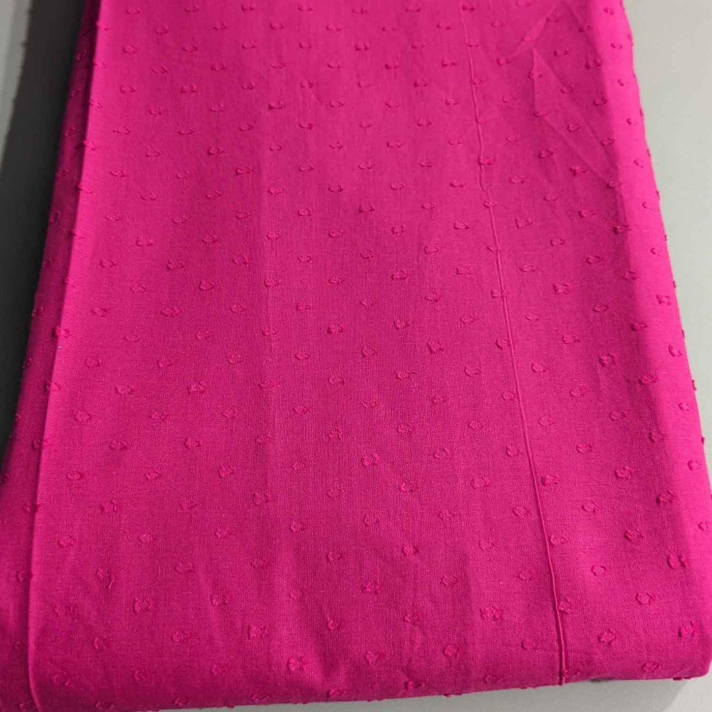 Precut Rani Pink Cotton Dobby Fabric