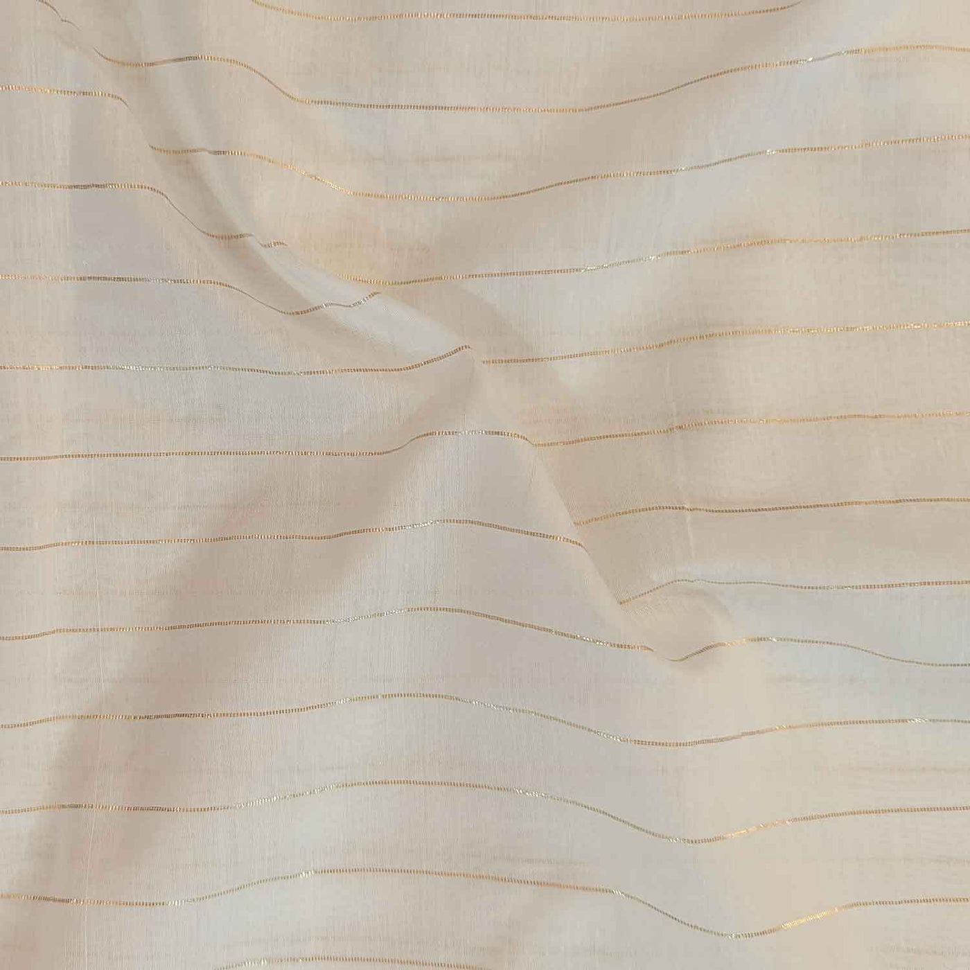 Off White Stripes Dyeable Lurex Viscose Fabric (Wholesale)