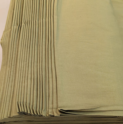 Khaki Green Cotton Flex Solid Fabric