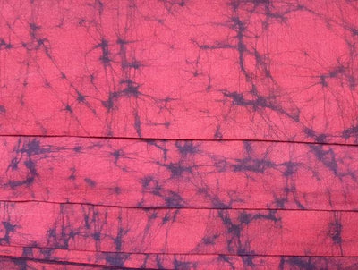 Red Black Hand Batik Printed Cotton Fabric