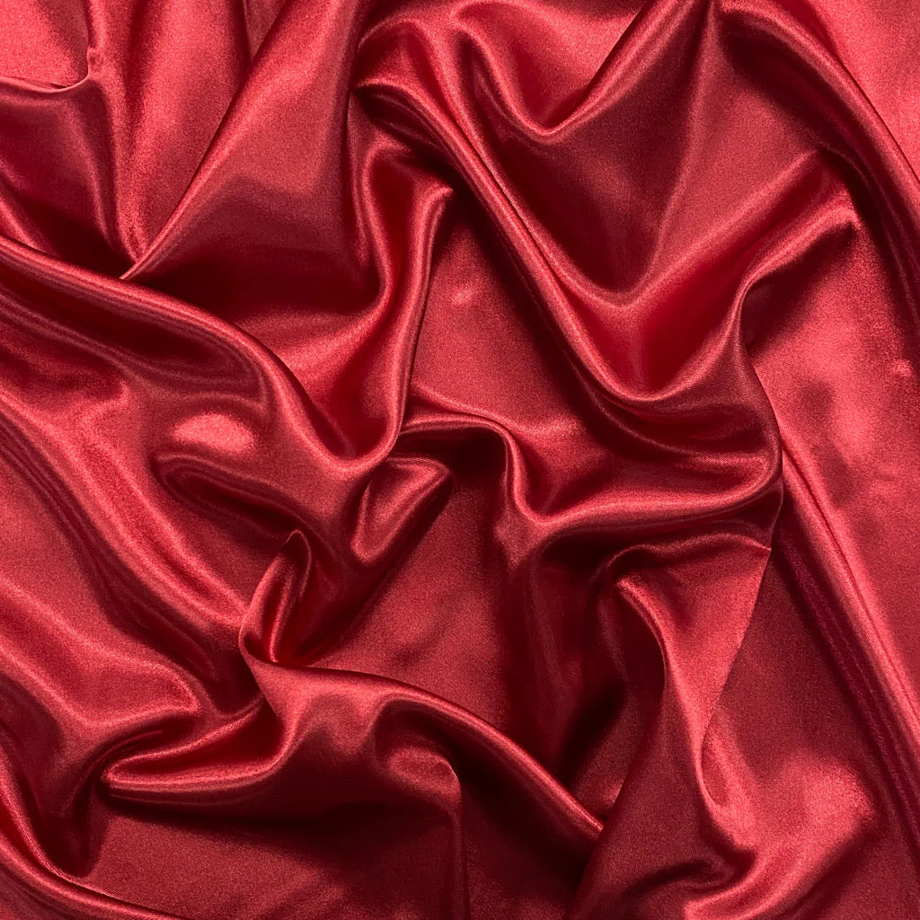 Maroon Plain Moss Satin Fabric