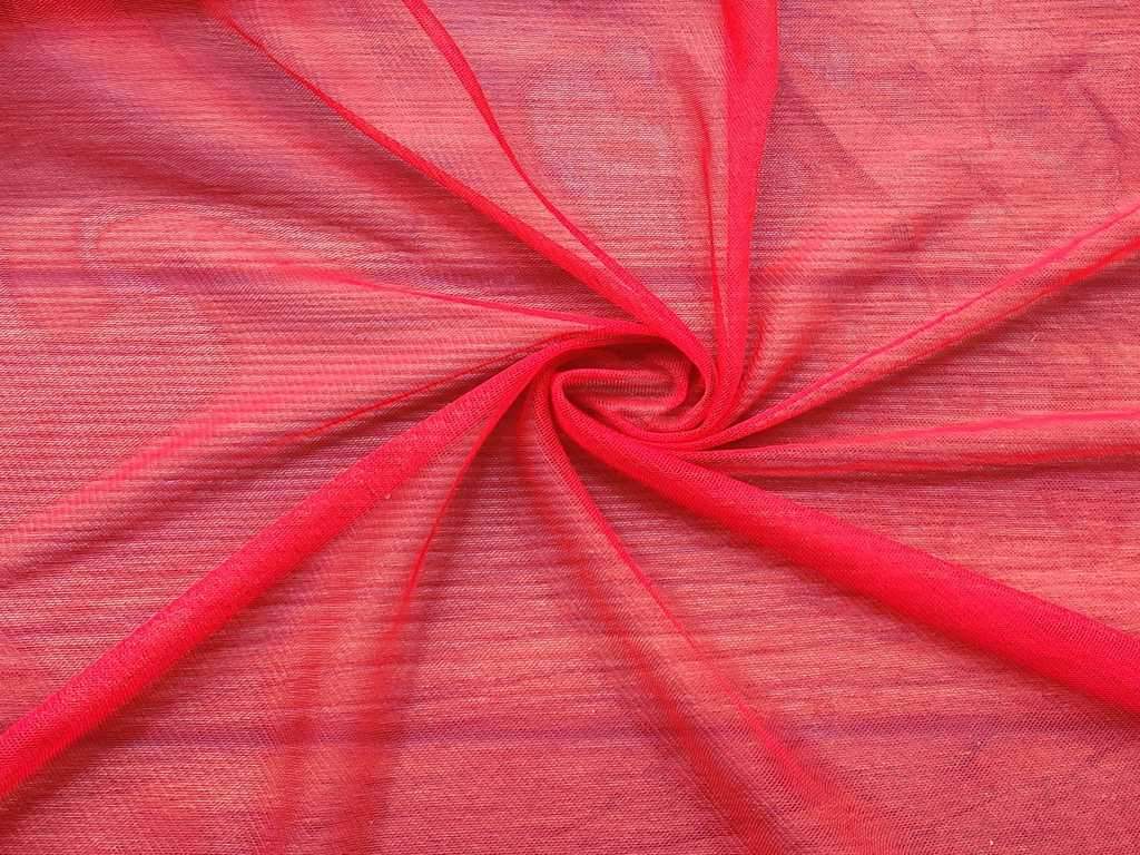 Red Soft Net Fabric