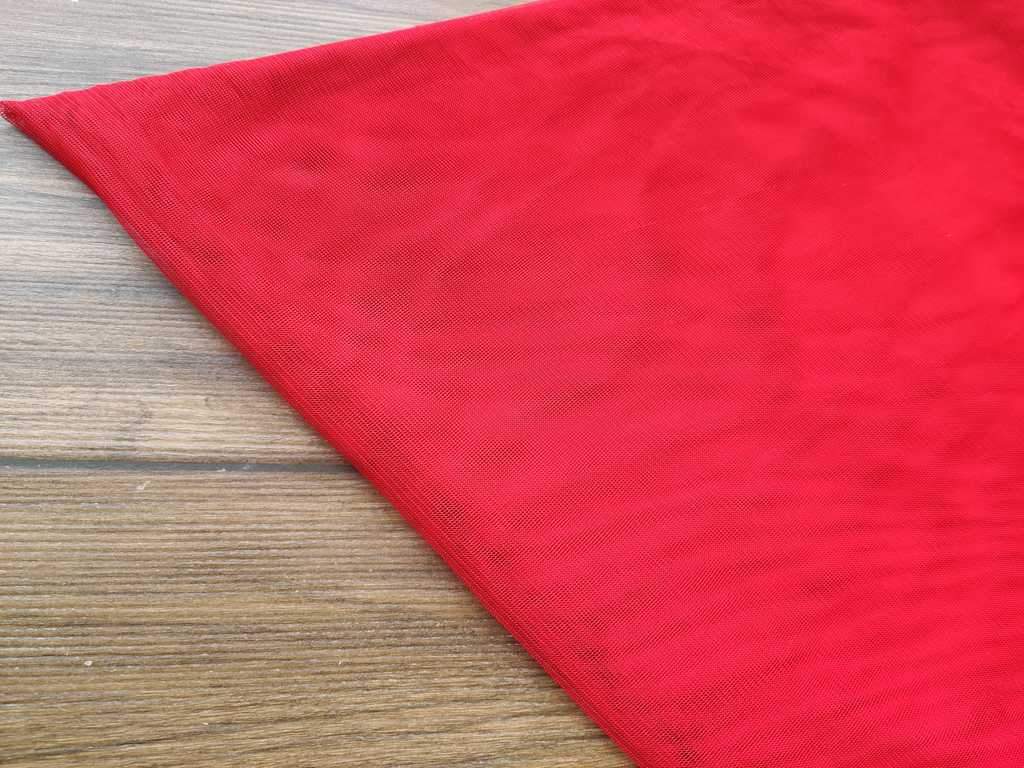 Red Soft Net Fabric
