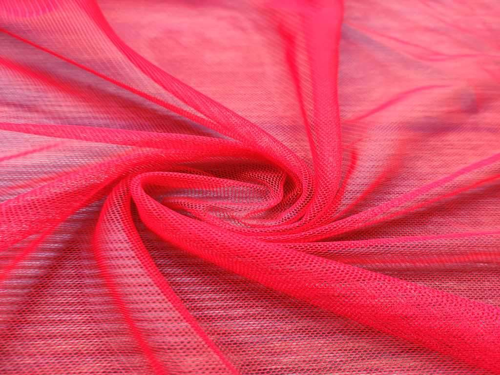Red Soft Net Fabric