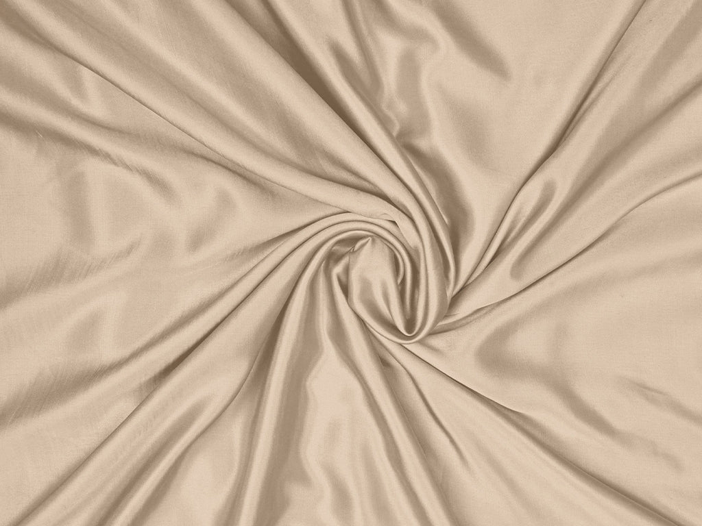 Cream Plain Dyed Modal Satin Fabric (Wholesale)