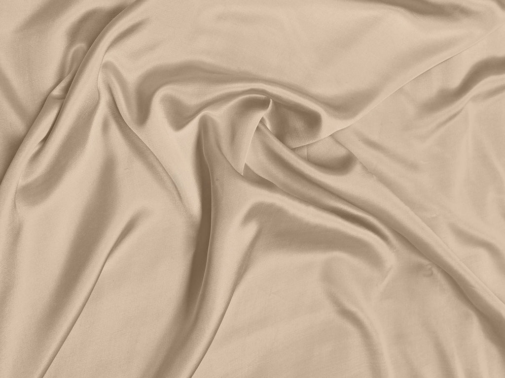 Cream Plain Dyed Modal Satin Fabric (Wholesale)