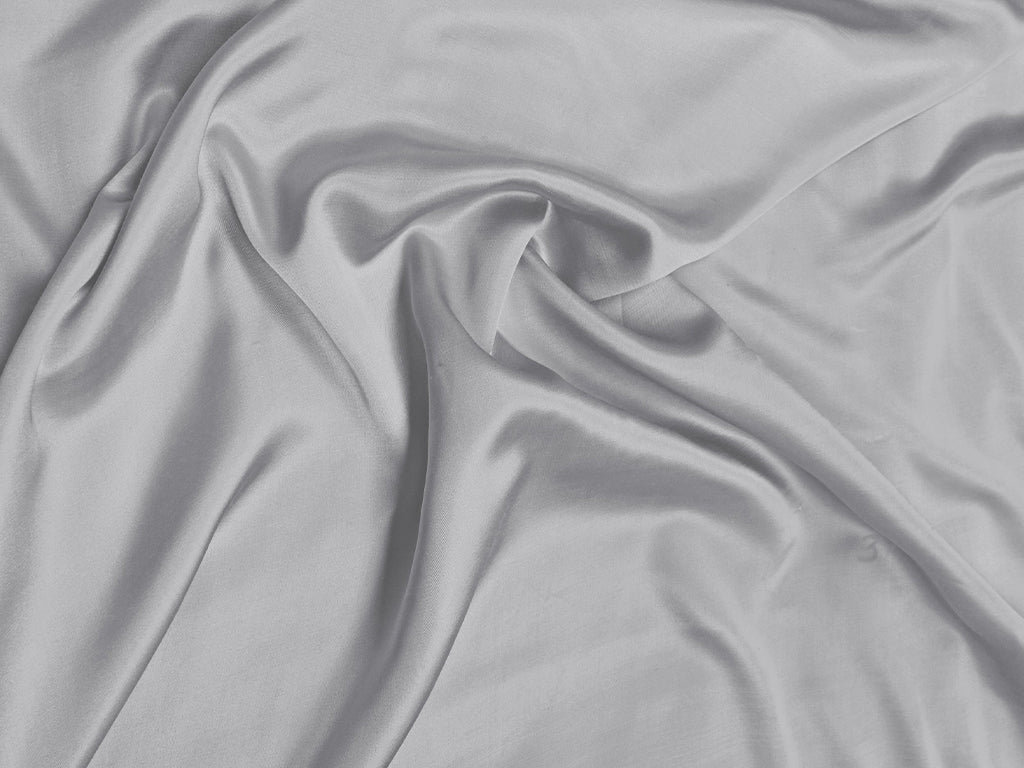 Grey Plain Dyed Modal Satin Fabric (Wholesale)