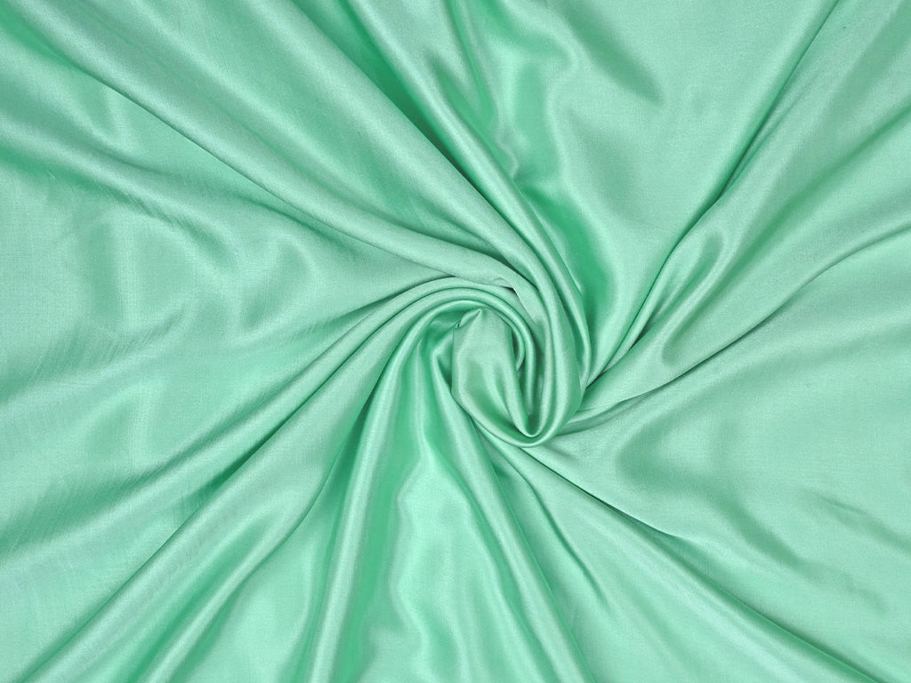 Mint Green Plain Dyed Modal Satin Fabric (Wholesale)