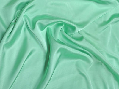 Mint Green Plain Dyed Modal Satin Fabric (Wholesale)