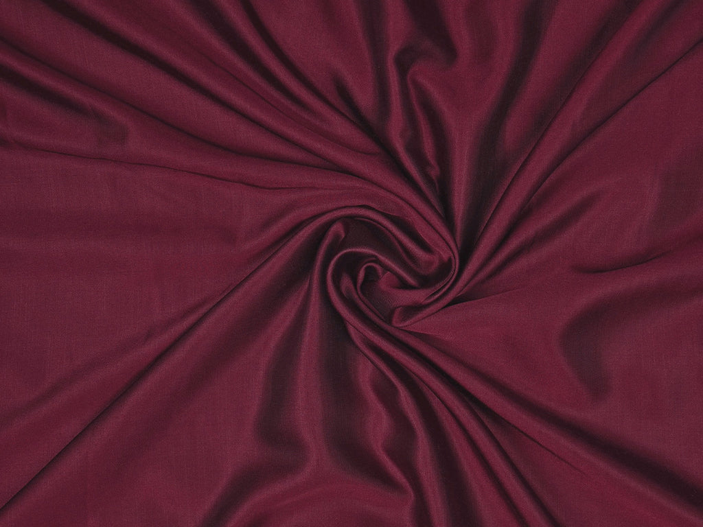 Wine Plain Dyed Modal Satin Fabric (Wholesale)