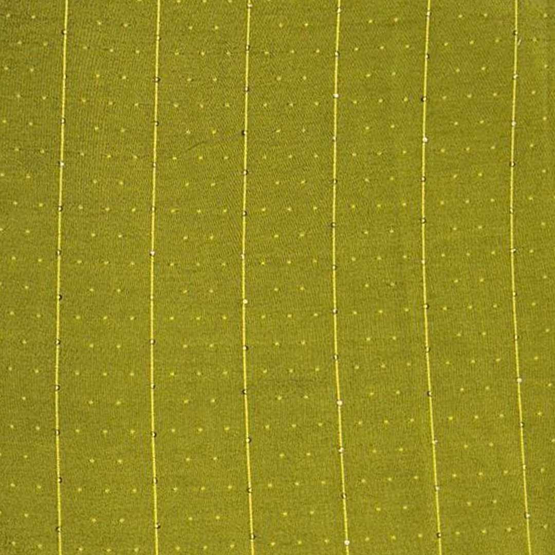 Mehndi Green Stripes Butti Rangila Sequence Silk Fabric