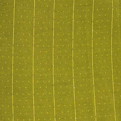 Mehndi Green Stripes Butti Rangila Sequence Silk Fabric