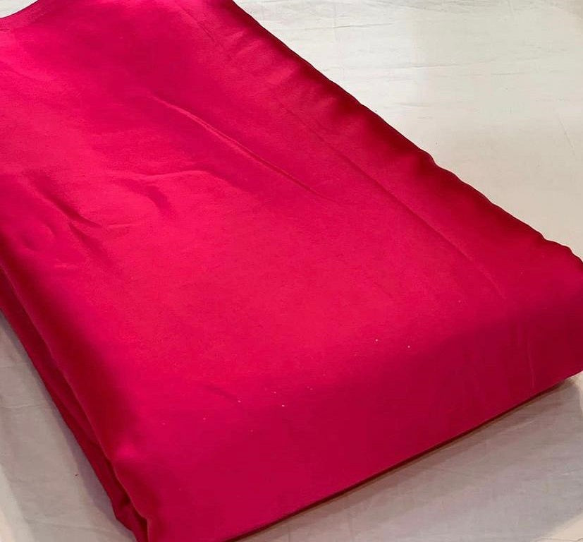 Rich Carmine Plain Modal Silk Fabric (Wholesale)