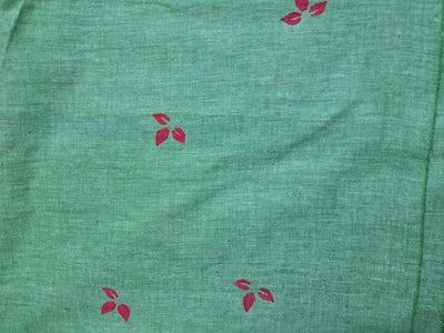 Green Motifs Textured Cotton Dt Fabric Printed Designer Fabric