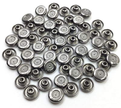 Black Circular Nickel Rivet Buttons