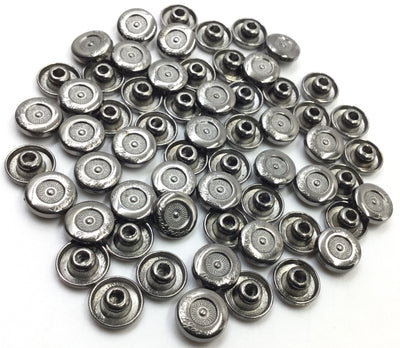 Black Circular Nickel Rivet Buttons