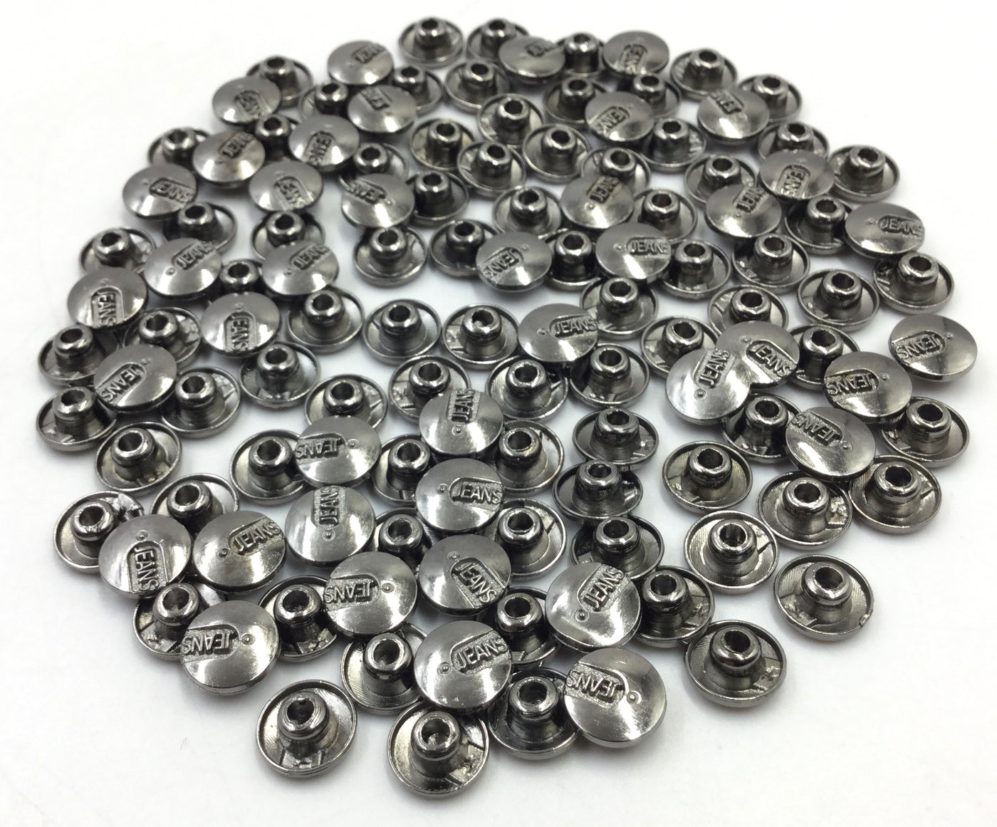 Black Circular Nickel Rivet Buttons