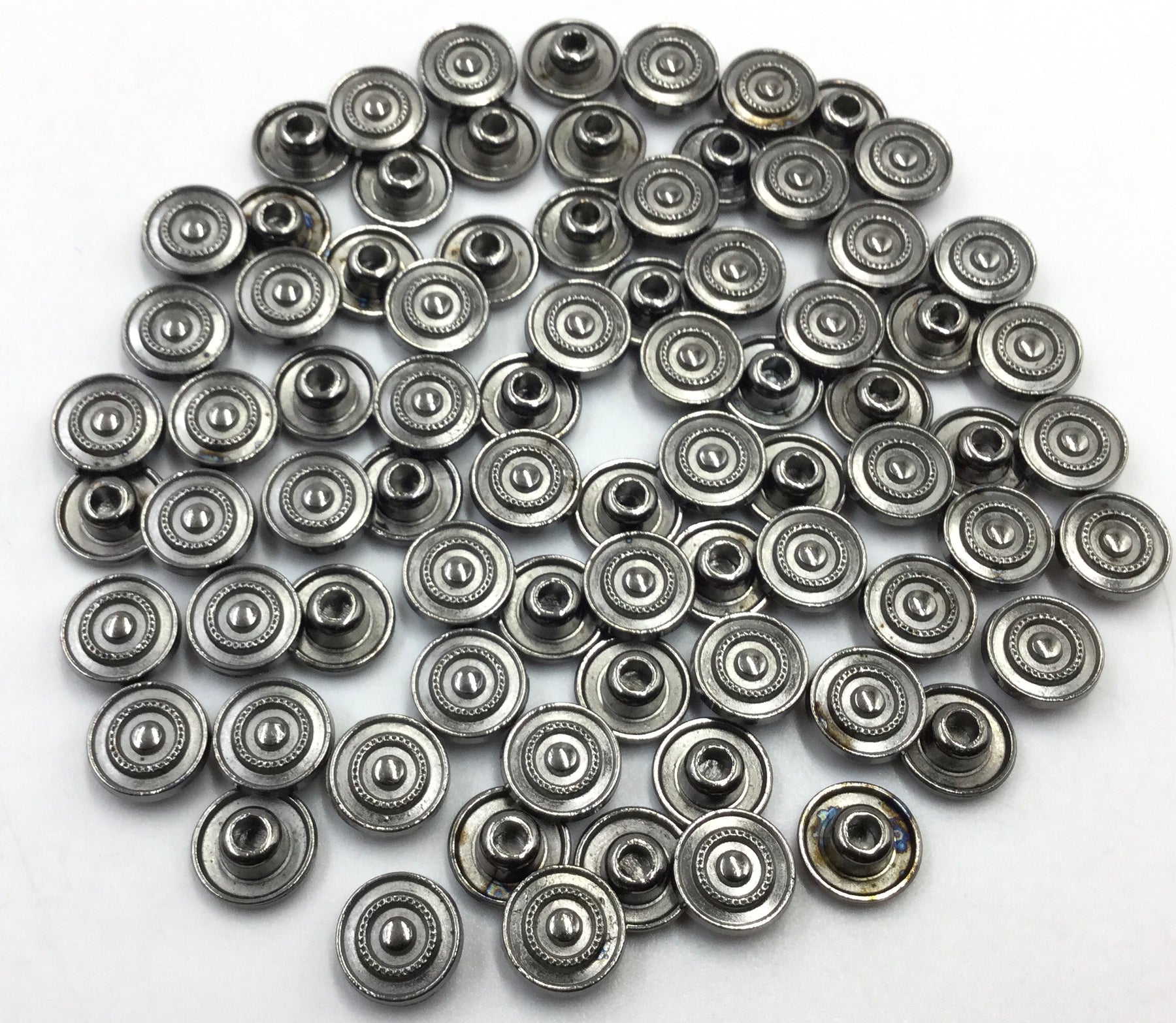 Black Circular Nickel Rivet Buttons