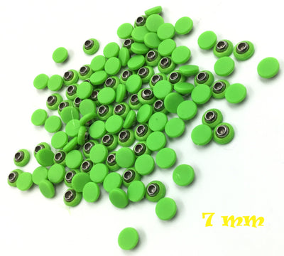 Neon Green Circular Plastic Nickel Buttons