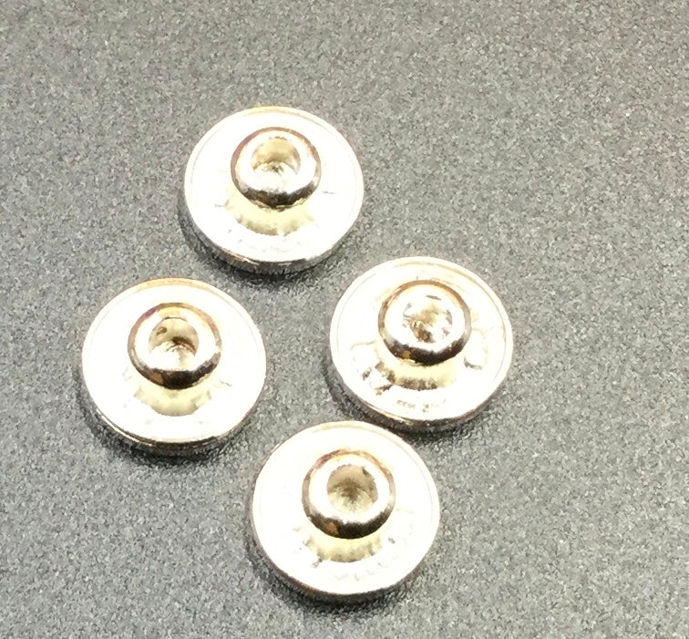 Off White Circular Nickel Rivet Buttons