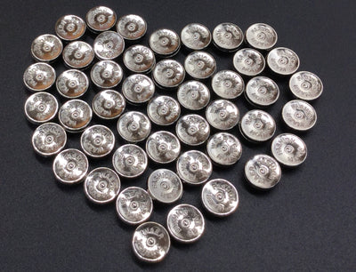 Off White Circular Nickel Rivet Buttons