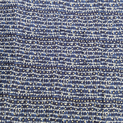 Blue Polka Dot Printed Rayon Fabric (Wholesale)