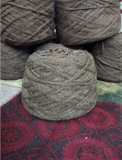 Brown Multi Threaded Wool Yarn