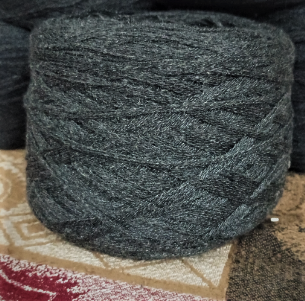 Dark Grey Wool Multi Threaded Yarn