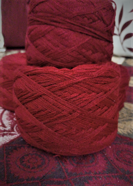 Maroon Multi Threaded Wool Yarn