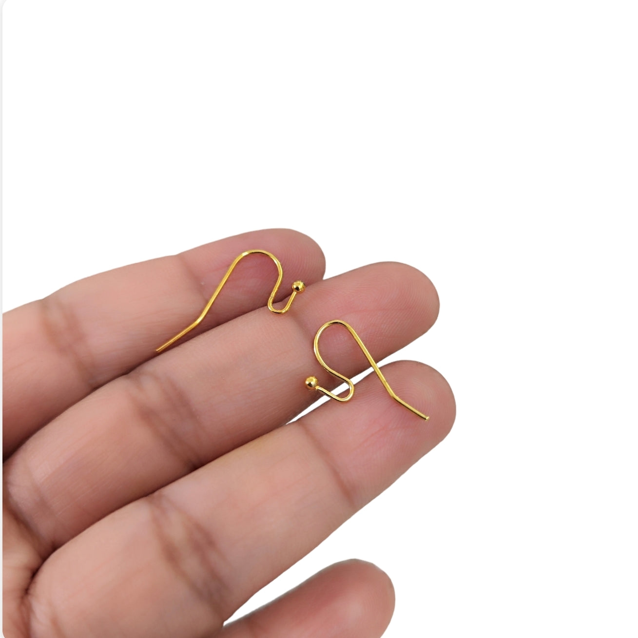 Golden Ball Earwires 20 X 12 Mm Earrings Hooks