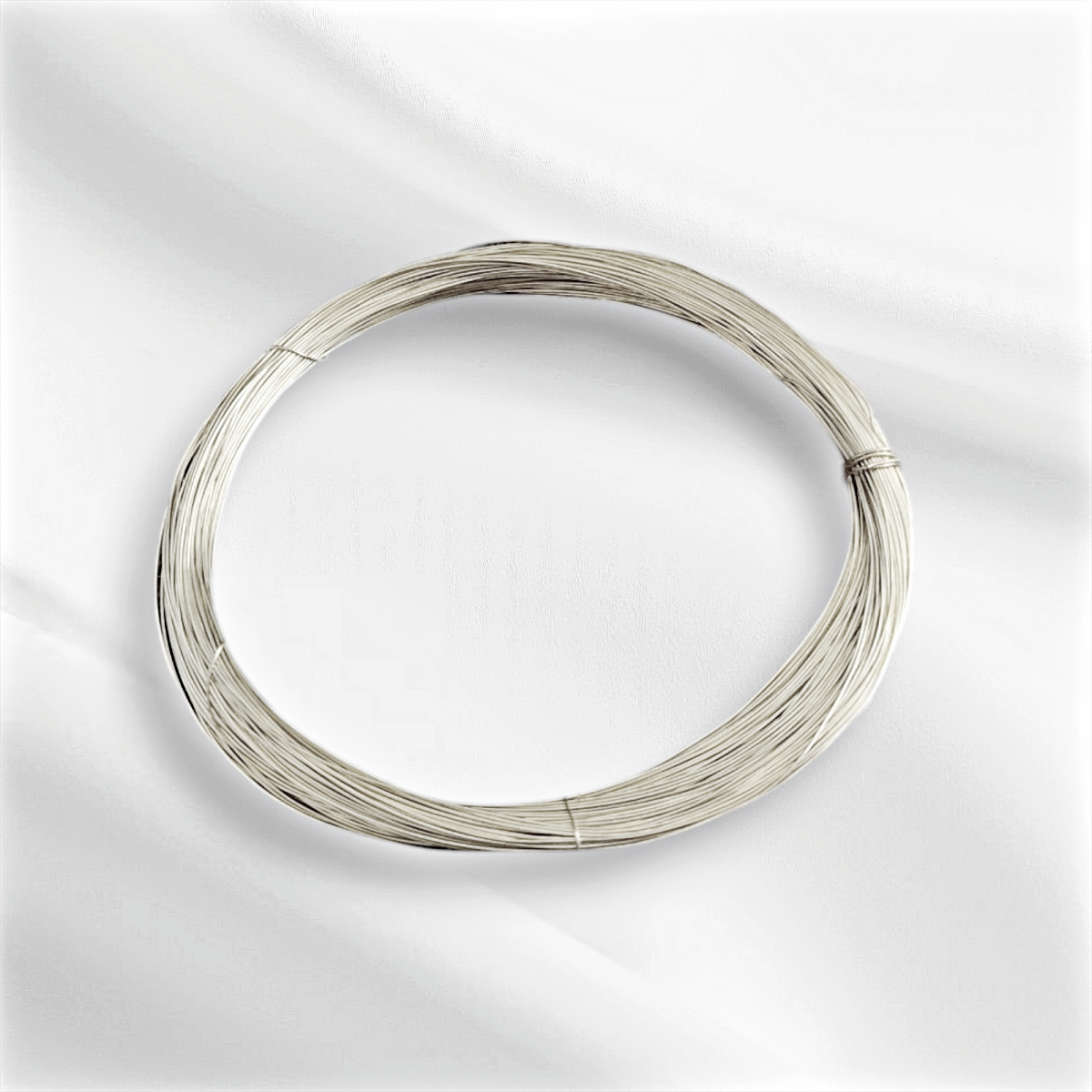 Silver Brass Wire, 26 Gauge (0.45 mm)