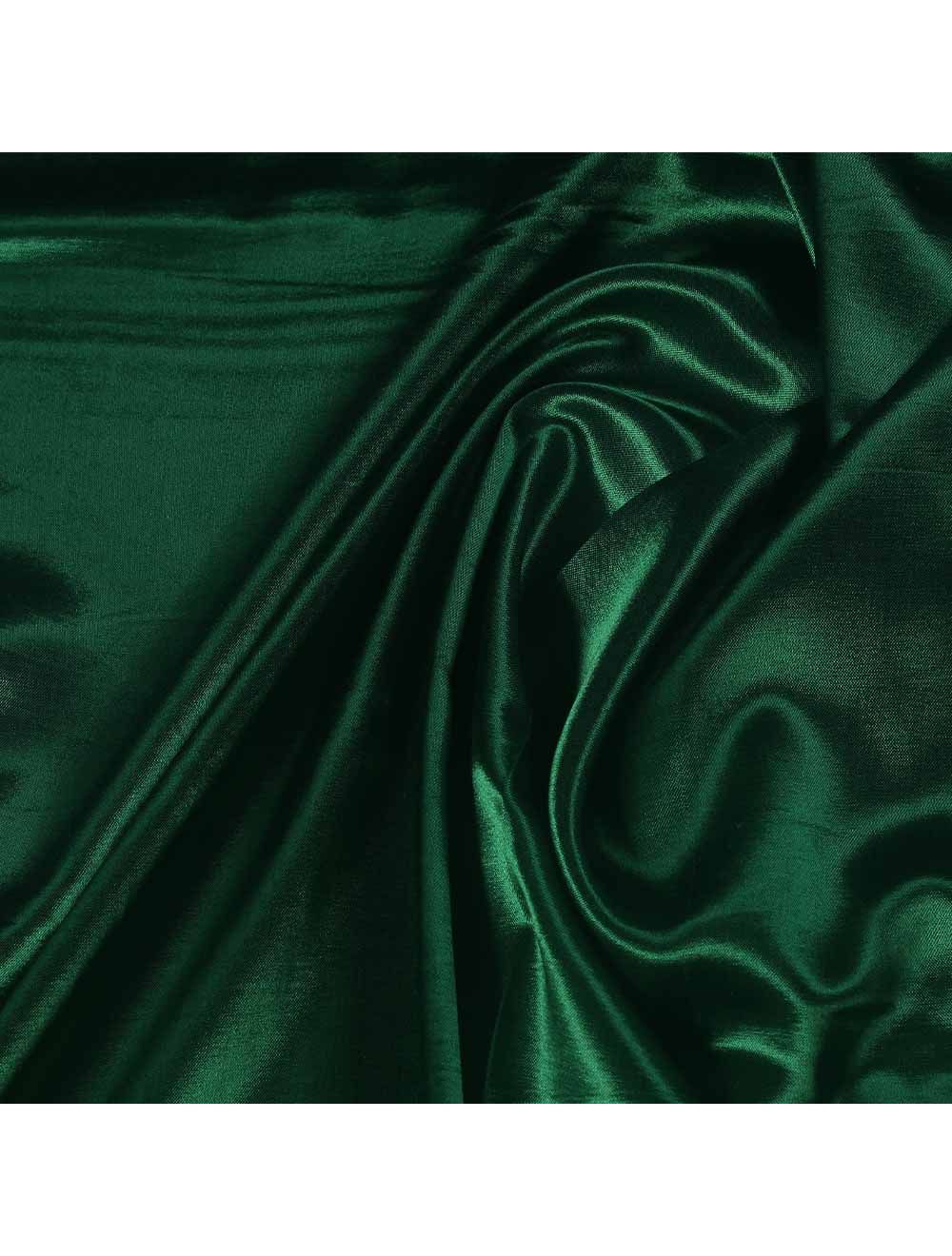 Bottle Green Plain Viscose Gaji Silk Fabric (Wholesale)